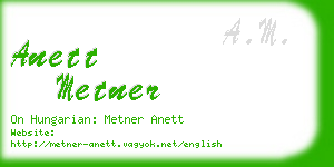 anett metner business card